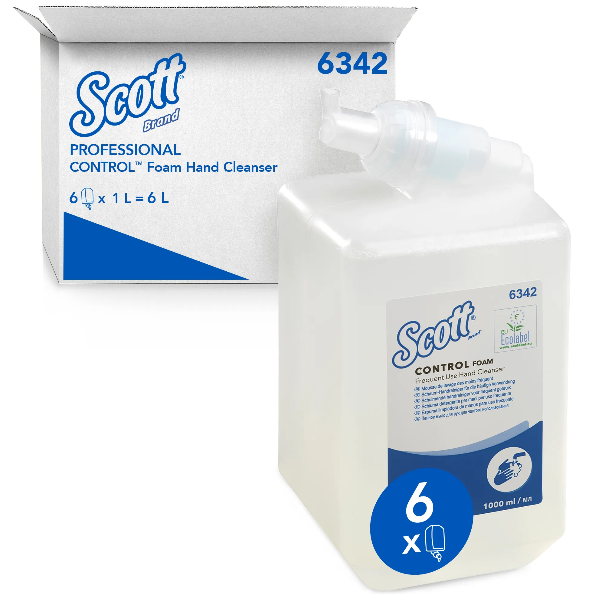 6342 Scott® Control pěnové mýdlo, bezbarvé, neparfémované (6 x 1 l/krt)_IGEFA-ROIN