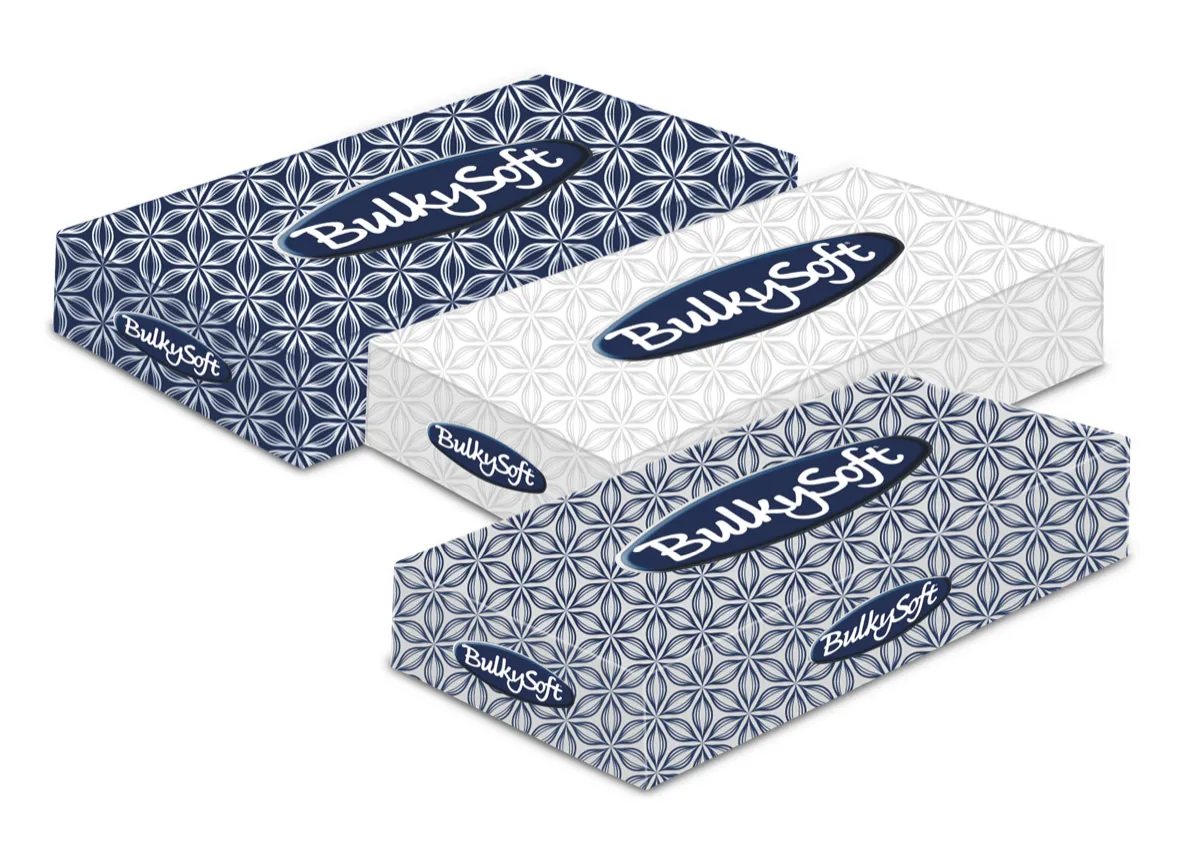 Bulky Soft® kosmetické kapesníčky 100 ks/bal., 2vr, celulóza_IGEFA-ROIN