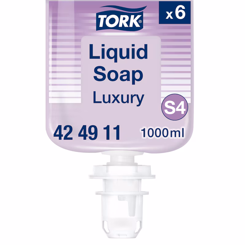 424911 Tork luxusní tekuté mýdlo jemné, fialové, S4, 1 l_IGEFA-ROIN