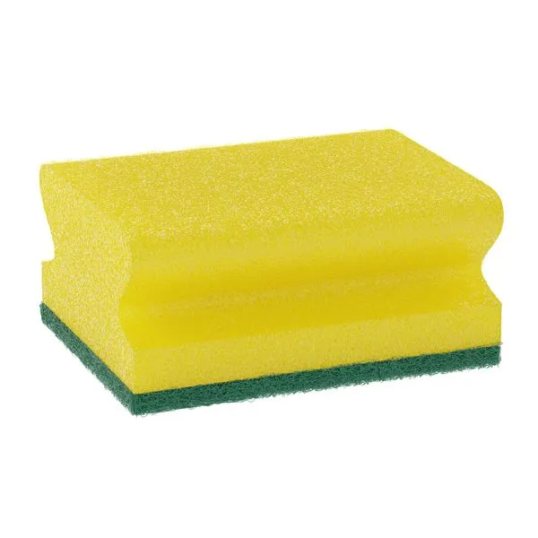 CLEAN and CLEVER SMART houbička na nádobí SMA60, žlutá, zelený pad, 7 x 9 cm (6 ksbal).jpg