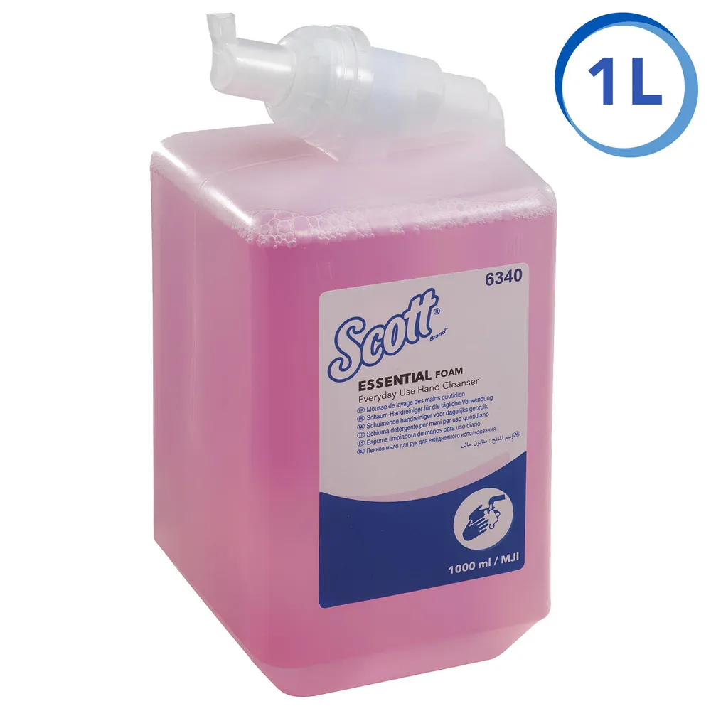 6340 Scott® Essential pěnové mýdlo, růžové, lehce parfémované, 1 l_IGEFA-ROIN