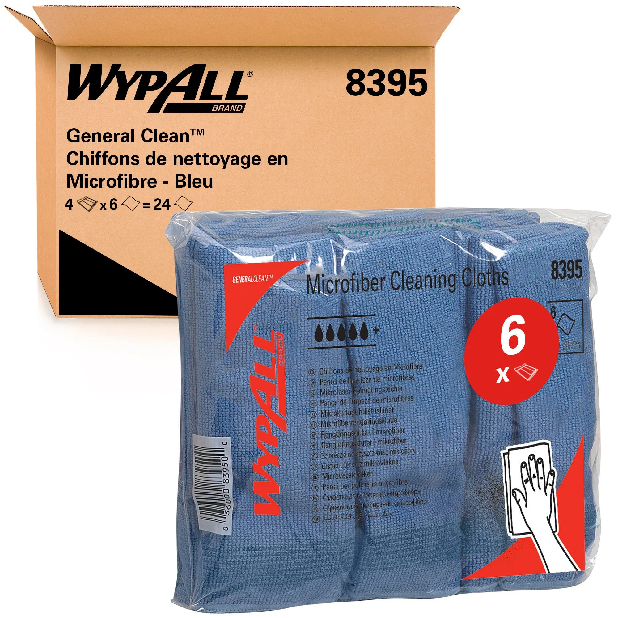 8395 WypAll® mikrofázové utěrky, modré, 40 x 40 cm (6 ks/bal)_IGEFA-ROIN