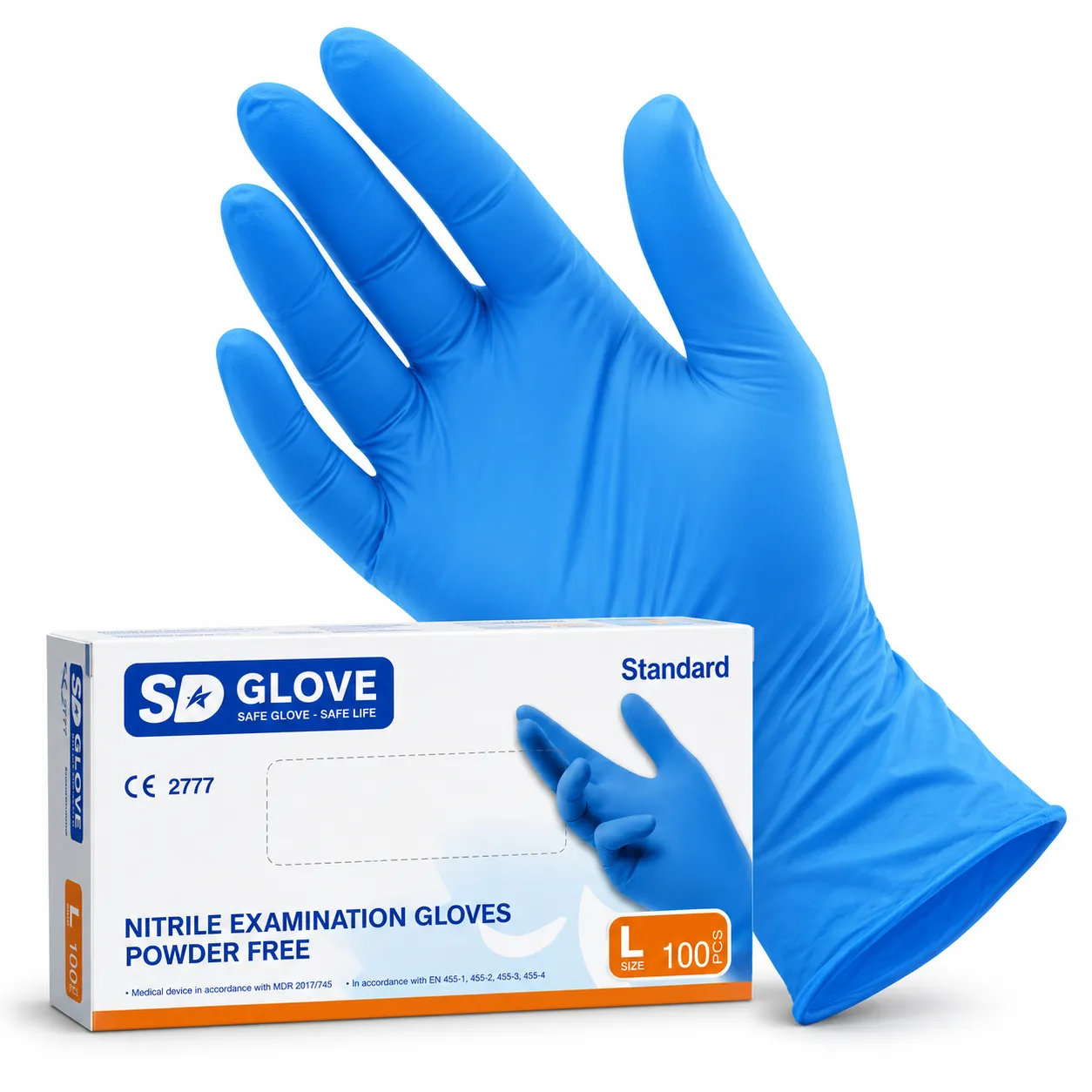 Nitrilové rukavice, modré, nepudrované, vel. L (100 ks/box) IGEFA-ROIN