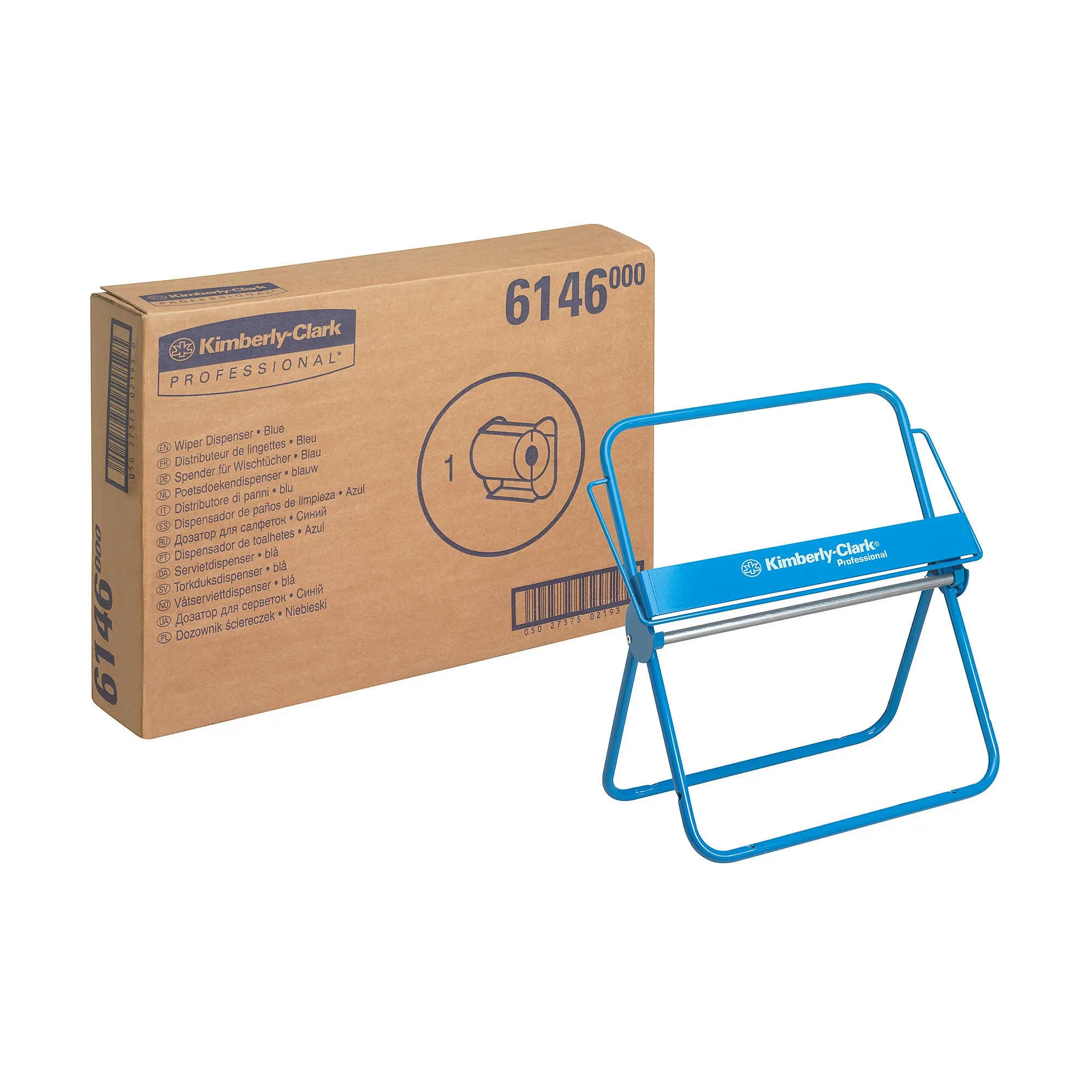 6146 Kimberly-Clark Professional™ nástěnný zásobník na utěrky v roli, ocel, modrý_IGEFA-ROIN