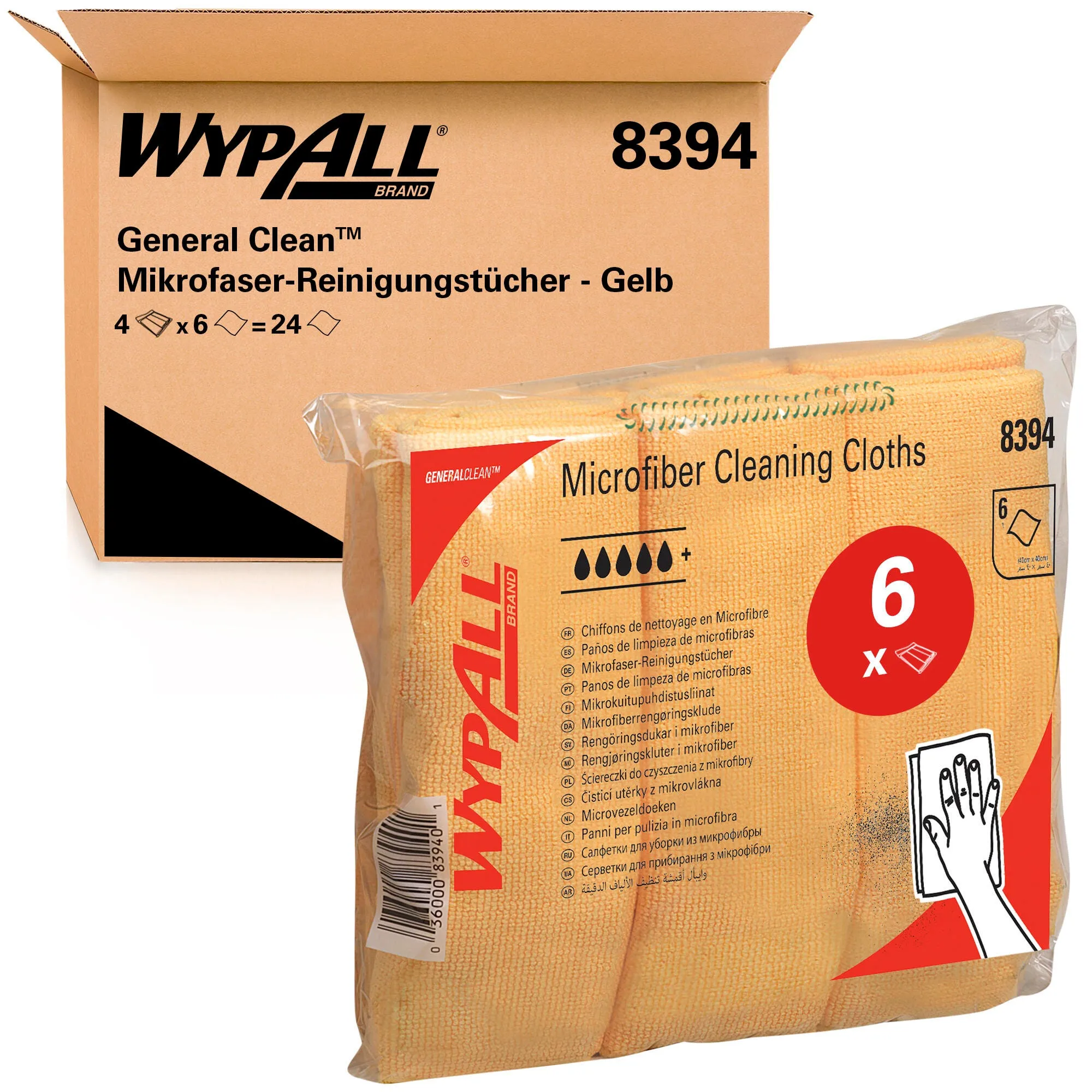 8394 WypAll® mikrofázové utěrky, žluté, 40 x 40 cm (6 ks/bal)_IGEFA-ROIN