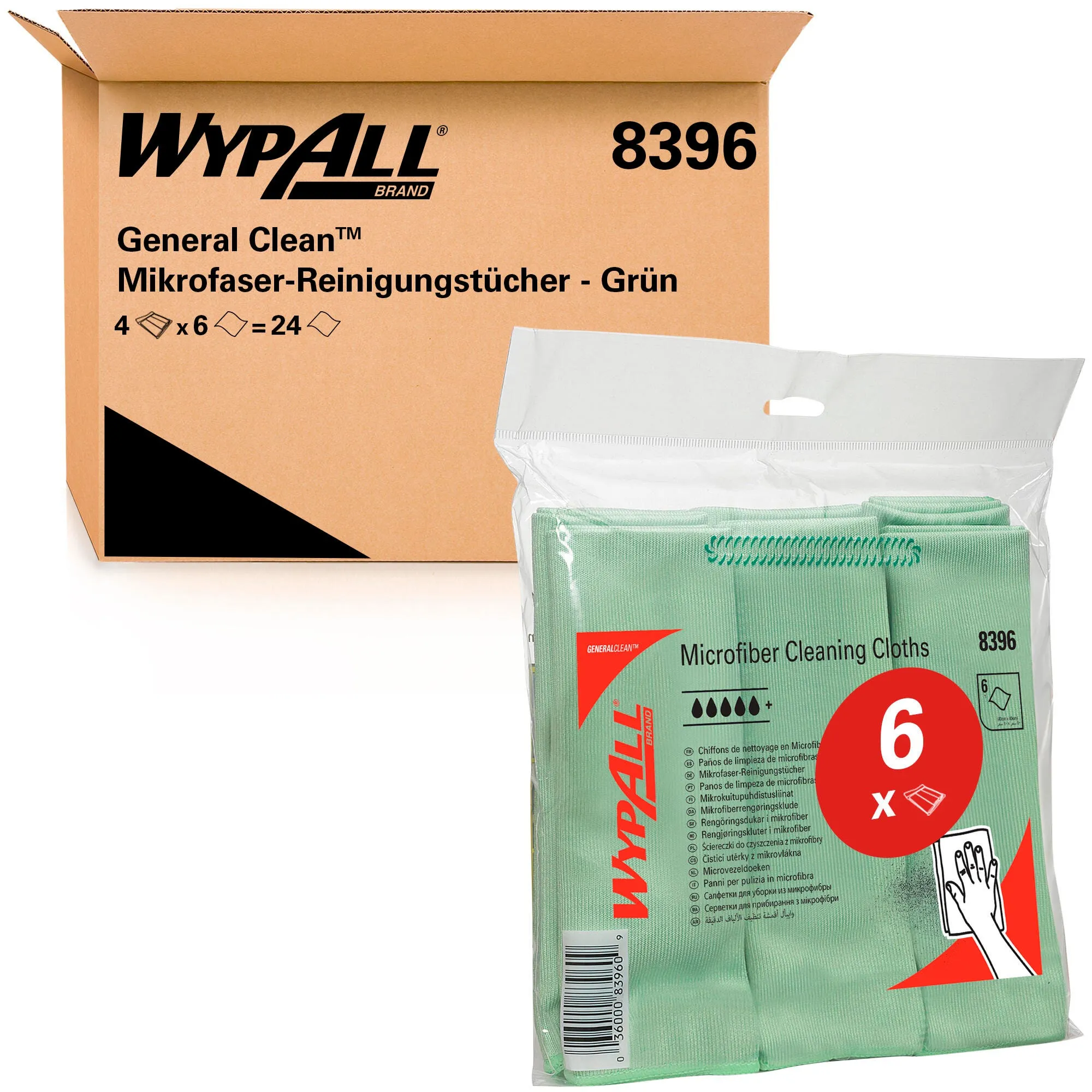 8396 WypAll® mikrofázové utěrky, zelené, 40 x 40 cm (6 ks/bal)_IGEFA-ROIN